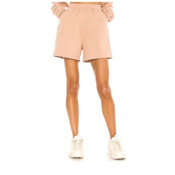 Sixthreeseven Pink Size Small Women Pull On Cotton French Terry The Sweat Short - Picture 1 of 9